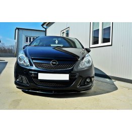 Накладка сплиттер на передний бампер вариант 2 на Opel Corsa D OPC / VXR